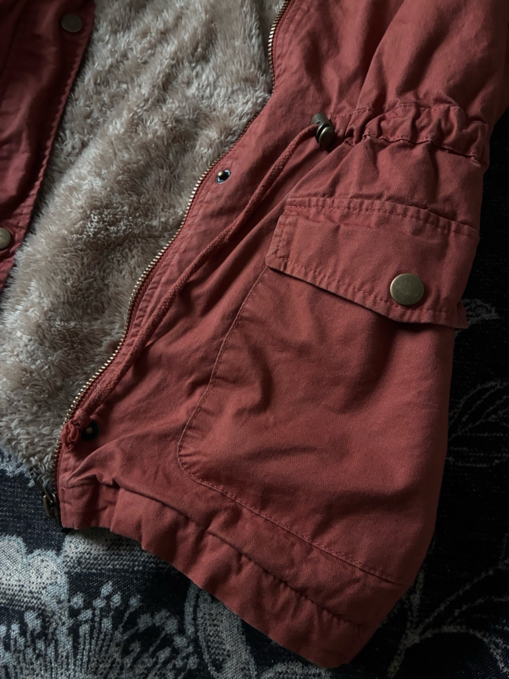 Love Tree Rust Red Lined Jacket - Picture 4 of 9